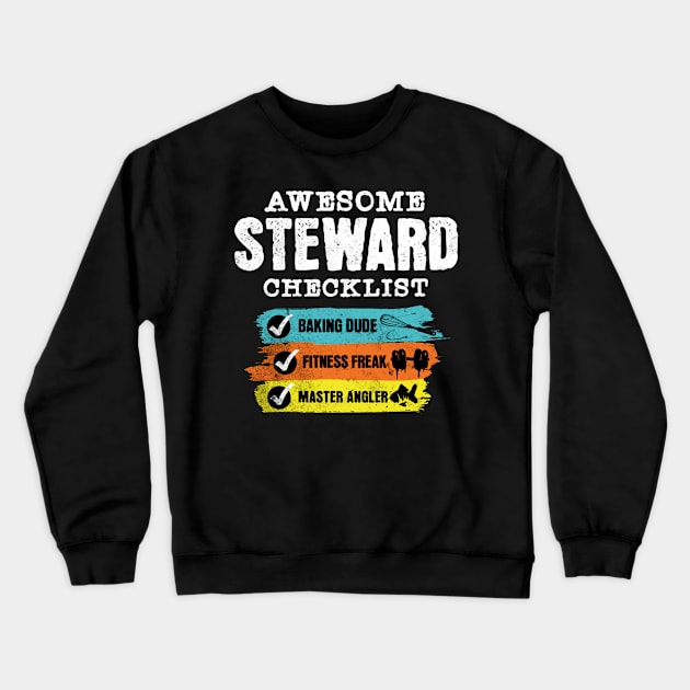 Awesome steward checklist Crewneck Sweatshirt by Kami Sayang Sama Jamsah